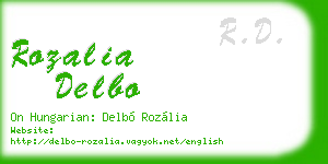 rozalia delbo business card